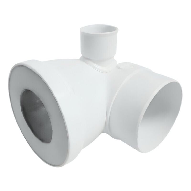 SAS - Pipe évacuation wc courte mâle 90 degré, piquage droite 40 mm