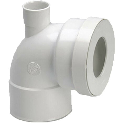 Pipe courte WC 90° Ø 100 - Piquage diam 40 mm