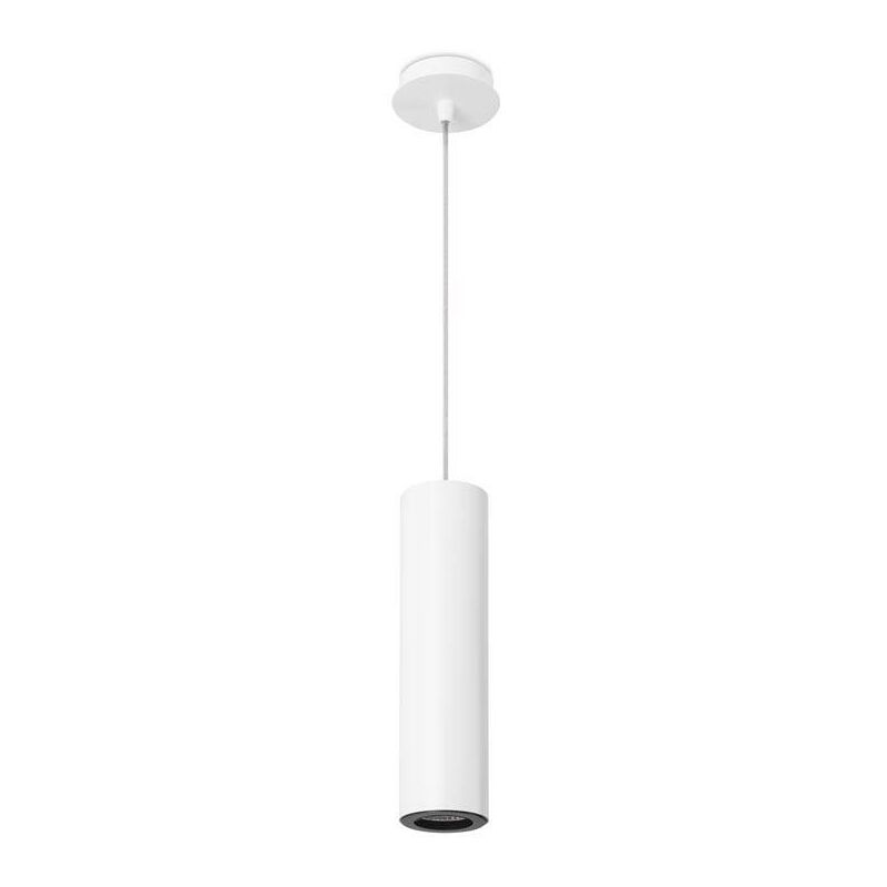 Leds-C4 Pipe - 1 Light Slim Ceiling Pendant White, Black 6.8cm, GU10