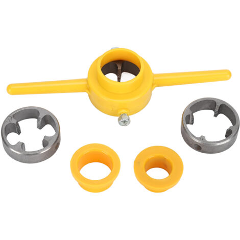 Pipe Threader 60 Degree Durable Manual Pipe Threading Kit with 3 Different Sizes Molds Shells for PVC NPT Plastic Pipes