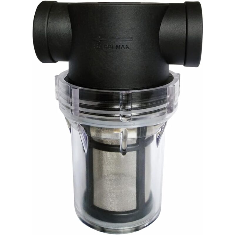 Pipeline Filtre de pompe à eau 3/4' avec tamis en acier inoxydable 100 mailles, filtre en maille en ligne pour arrosage du jardin