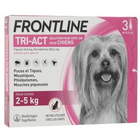PIPETAS FRONTLINE 3 TRI-ACT - PARA PERRO DE 2 A 5 KG