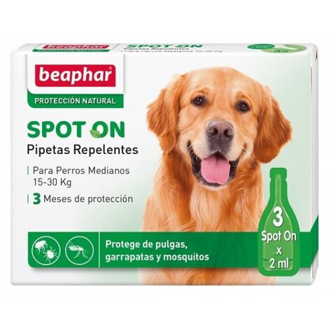 pipetas repelentes BEAPHAR para perros de raza media, 3 x 2 ml