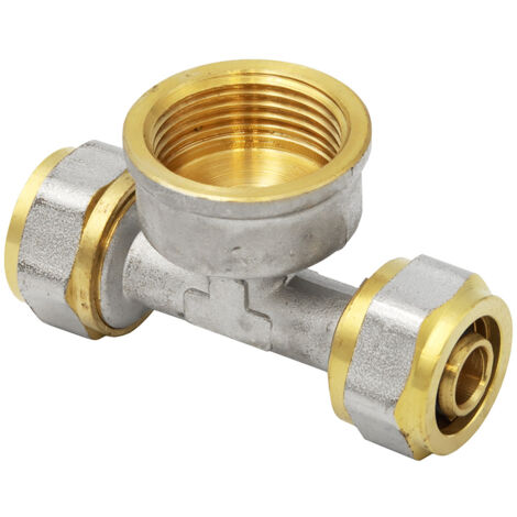 Pipetec Klemmring Schraubfitting T-Stück 16x2 mm 3/4 Zoll