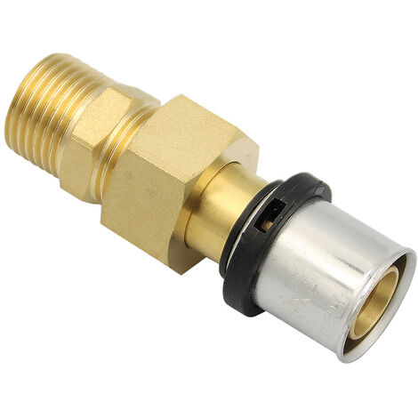 Pipetec Pressfitting Verschraubung 20x2 mm 1/2 Zoll AG TH Kontur