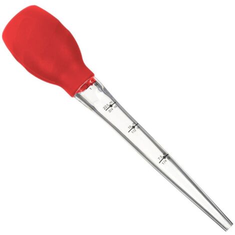 Pipette à viande, verre avec manche en silicone