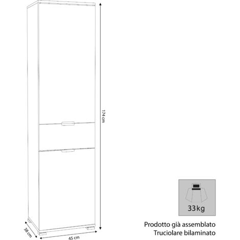 PIPPO - armadio con 2 ante e un cassetto