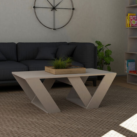 DECORTIE Pipra Modern Coffee Table Mocha Grey Multipurpose H 40cm