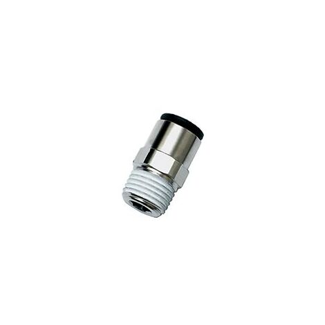 Piquage droit Legris LF 3000 vers NPT 1/4 mâle Enfichable 6 mm ( Prix pour Boîte de 10 )