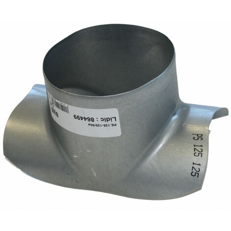 Piquage express à 90° en acier galvanisé D support 100 mm D raccord 80 mm PE 100- 80/90 S&P UNELVENT 864984