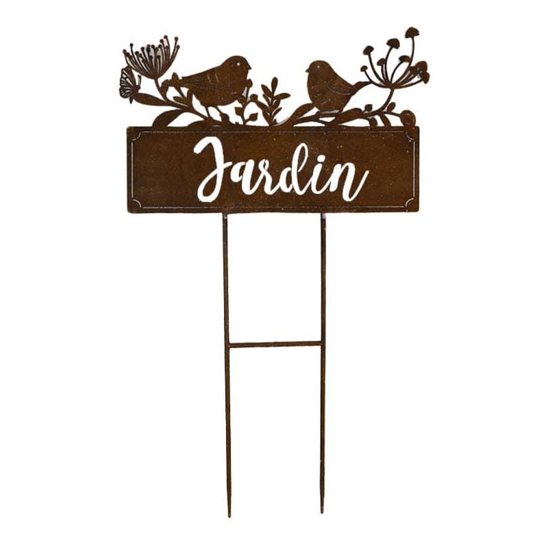 Pique jardin fer marron 41x65cm