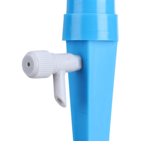 Pique pour Arrosage Drip Irrigation System [Kit 12PCS avec Valve de Contrôle] - Spikes Automatiques pour Fleurs et Plantes, Plastique Bleu Longueur 15.2cm Diamètre Interface 2cm