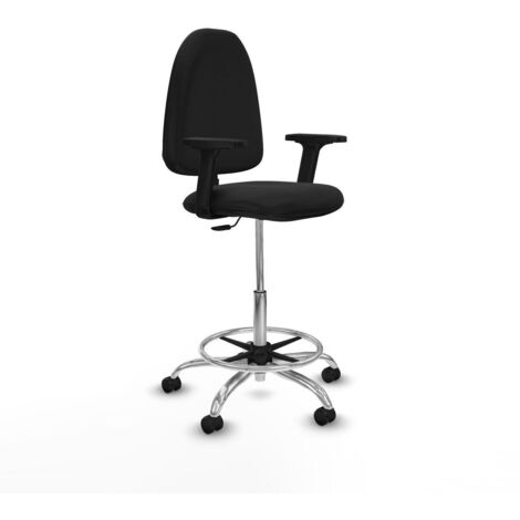 Piqueras y Crespo Aýna Taburete de oficina negro confortable