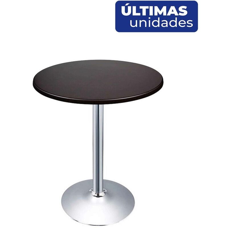 

Piqueras Y Crespo - Mesa de vending Altarejos base cromada y tablero 60cm negro