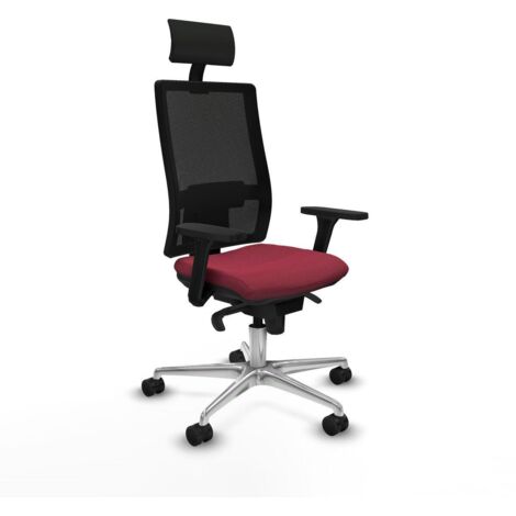 Piqueras y Crespo Silla de Oficina granate confortable ajustable