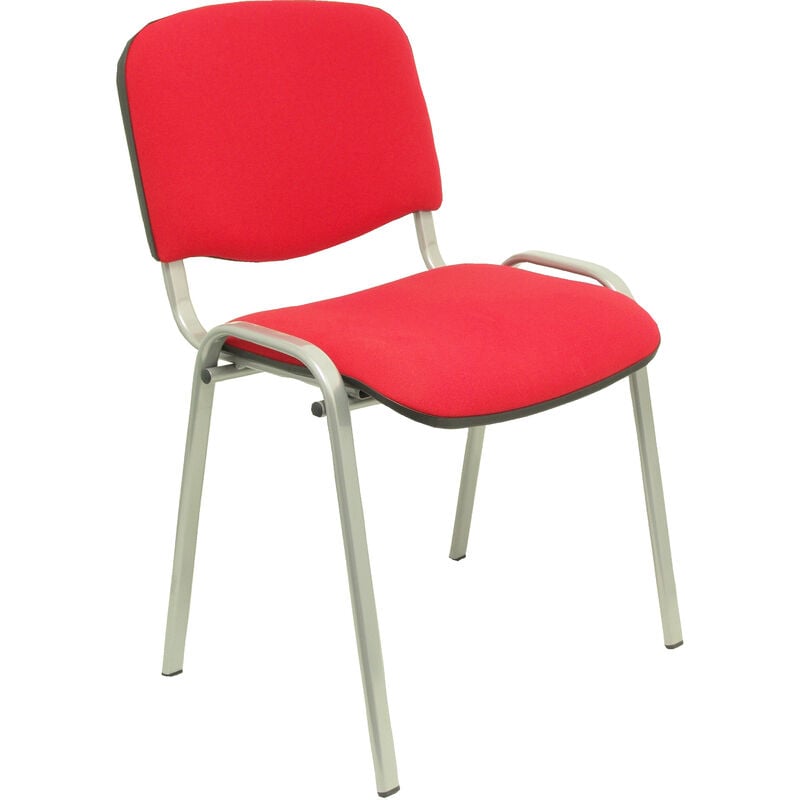 

Pack 4 sillas Alcaraz arán rojo chasis gris