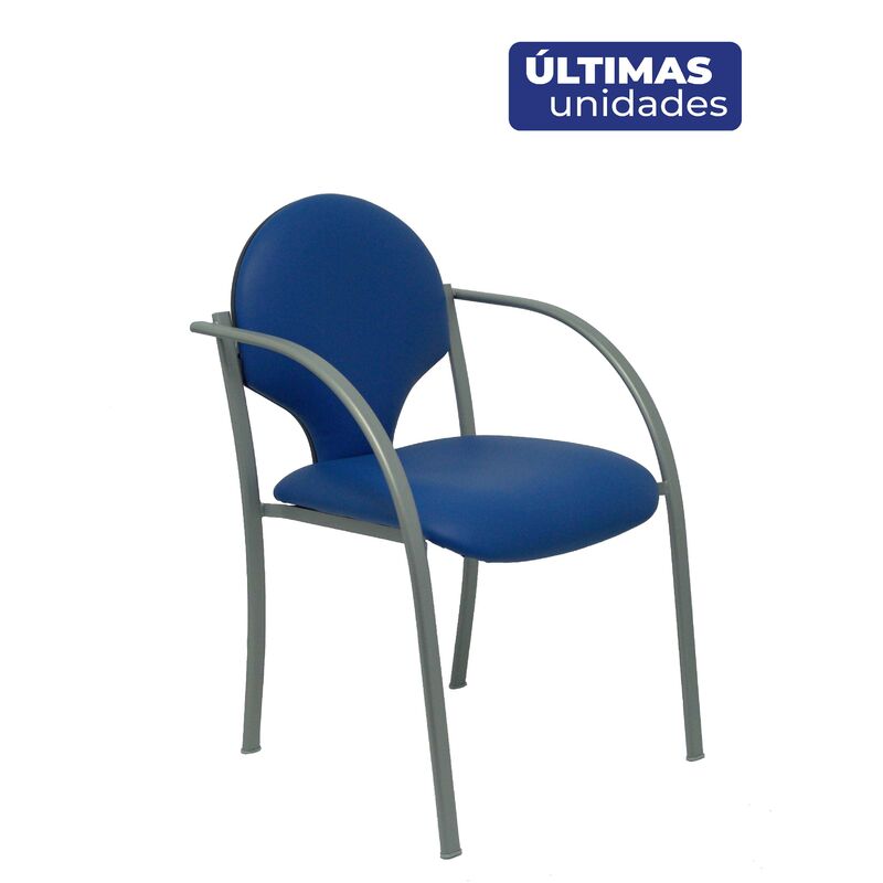 

Pack 2 sillas Hellin chasis gris similpiel azul