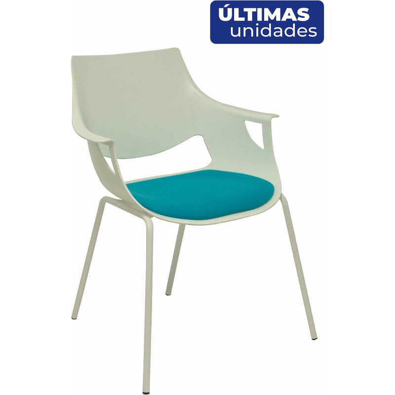 

Pack 3 sillas Saceruela carcasa blanca asiento azul