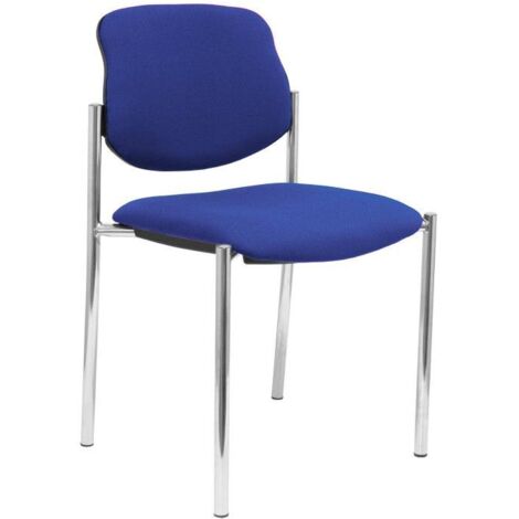 Piqueras y crespo Villalgordo Silla confidente de 4 patas y estructrua cromada tejido BALI color azul