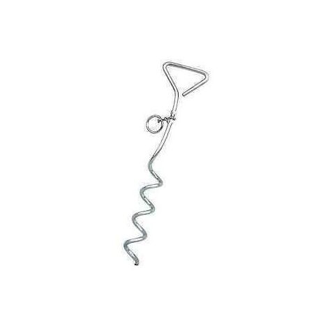 Piquet chien en chrome longueur 40 cm