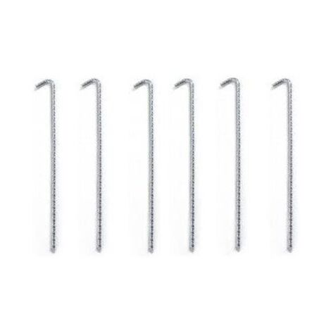 Piquet de Camping Tige Ondulée 250 x 6 mm Blister 4 U