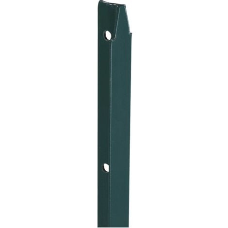 Piquet de clôture simple en T plastifié vert Filiac - H. 1 m - Section 30 x 30 mm