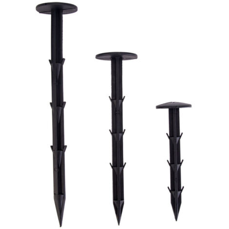 Piquet de Fixation Plastique,Piquet Sol en Plastique,Piquet de Fixation pour bache,ancrage de Sol pour Jardin,Clous pour Jardin (20cm-100pcs)