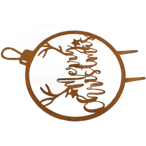 Piquet de jardin de noël, lettres rouillées, panneau de cour en métal résistant aux intempéries, décor pour pelouse