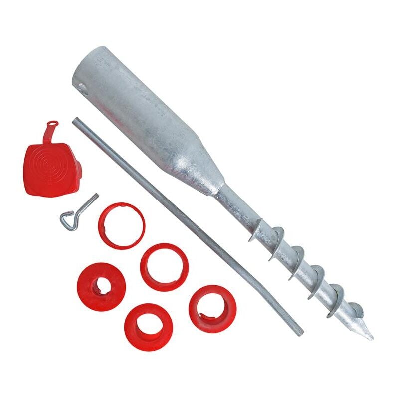 Piquet de parasol à visser en métal galvanisé