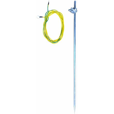 Piquet de terre en acier 75cm + 4m de câble 4mm² MW Tools ARP75SET