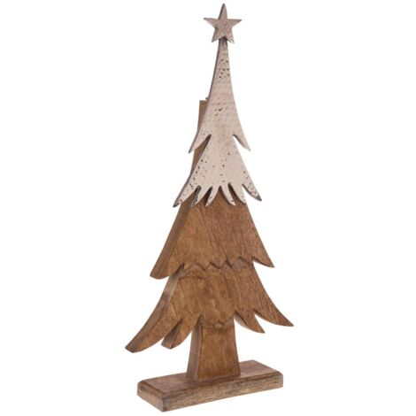 Piquet di metallo in legno di abete - Atmosphera créateur d'intérieur