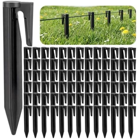 Piquet Fil Robot Tondeuse: Set de 200 Sardines Fixation Piquets De pour Tondeuse Cbles Périphériques Compatible avec Gardena Worx Bosch -