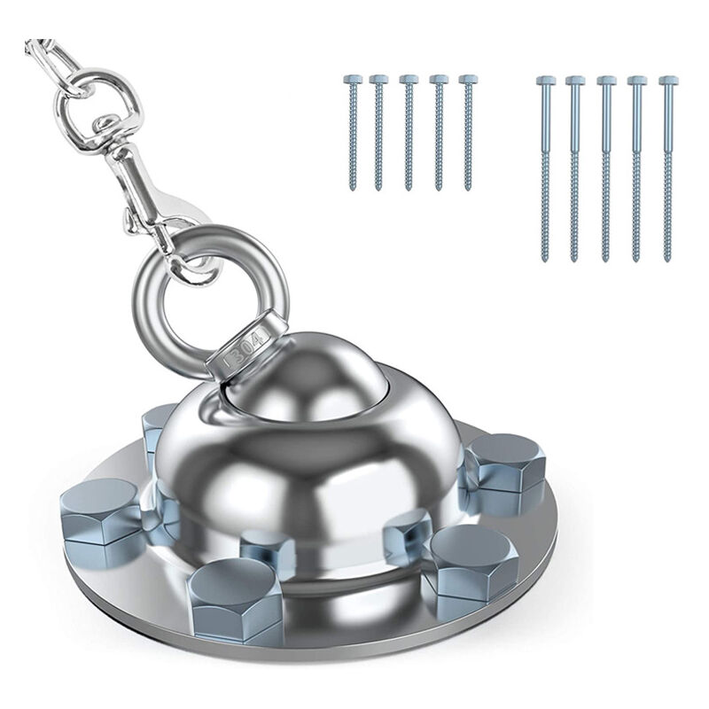 Fei Yu - Piquet pour chien robuste rotatif à 360°, support de piquet de sol attaché à une chaîne d'ancre