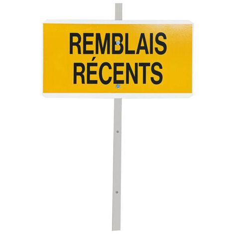 PIQUET 'REMBLAIS RECENTS' AVEC FACE RETROREFLECHISSANTE TALIAPLAST - 520105