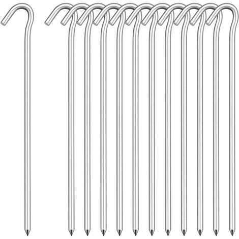 piqueta camping varilla gancho cincada 200x4.5 blister 6u 358120