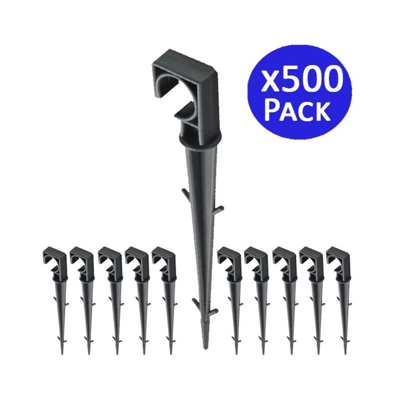 

Suinga - Piqueta sujeta tubo goteo 16mm negra. 500 unidades