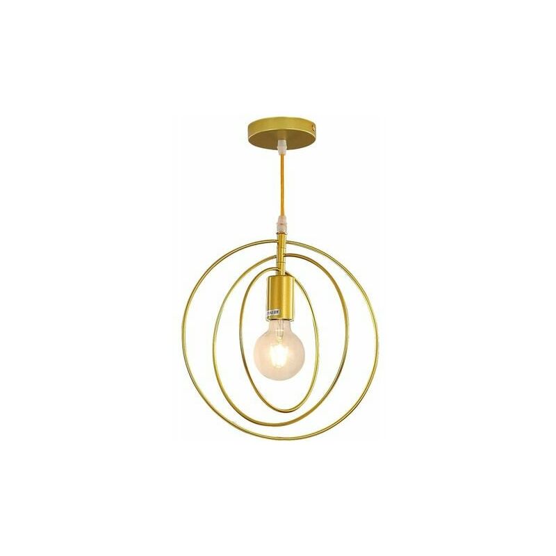 Suspension Luminaire Industriel Vintage Design E27, éclairage de Plafond Rétro Longueur 120CM, Lustre Abat Jour Métal pour Chambre Salon Couloir