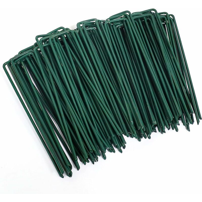Piquets de Jardin 30 pcs,Piquets de Fixation en Acier pour Jardin Toiles de Paillages et de Jardinage Grillage,Galvanisé Antirouille à Chaud Agrafes