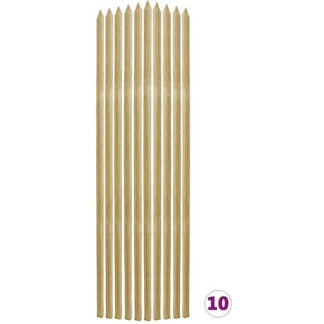 Piquets de plantes 10 pcs 2,8x2,8x150 cm Pin imprégné