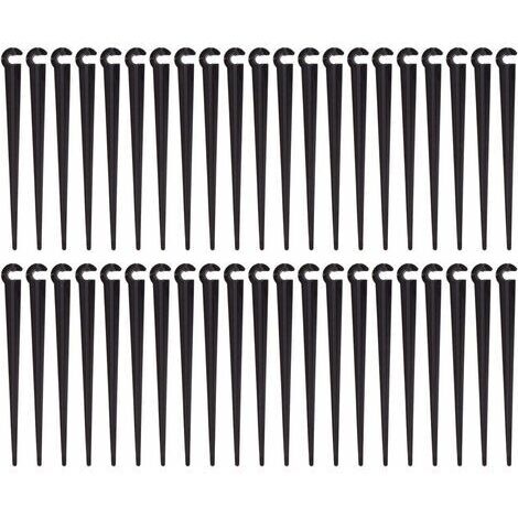 Piquets de Support de Tuyau d'irrigation Support Piquet de Tube Irrigation Goutte à Goutte Plastique Outil de Jardinage,Paquet de 100