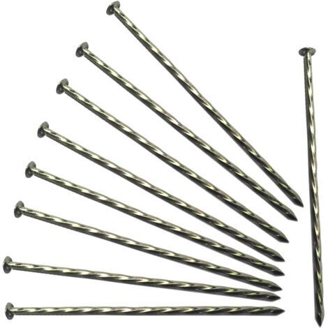 Piquets de tente de camping, lot de 20 piquets de bordure en métal galvanisé antirouille, pieux/ancres de paysage en spirale pour bordure de pavé, piquets de gazon, construction de maison, clous de me