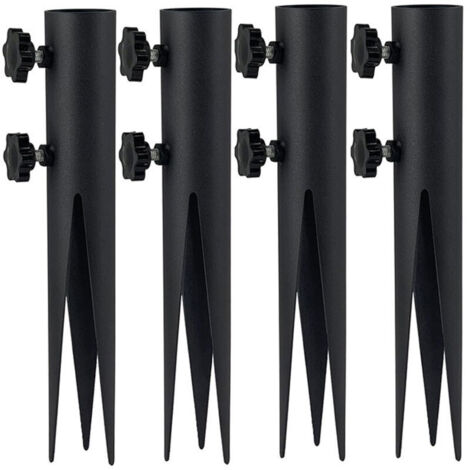 Piquets d'éclairage de jardin, piquets d'éclairage d'extérieur pour lampe torche - Lot de 4 Lampe torche en métal longue durée pour éclairage de terrasse