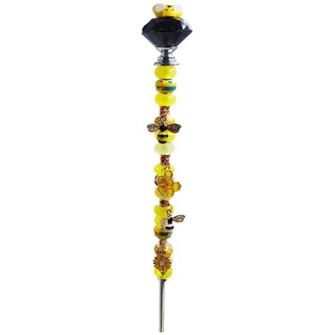 Piquets décoratifs de jardin attrape-lumière abeille C--