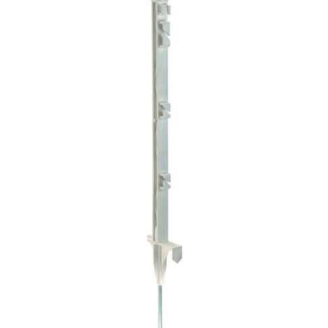 Piquets en plastique, blancs, 70 cm, 20 pcs.