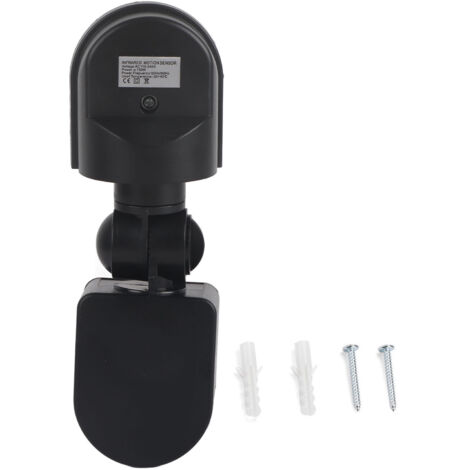 PIR-Bewegungsmelderschalter für LED-Beleuchtung, 110-240 V (Schwarz)