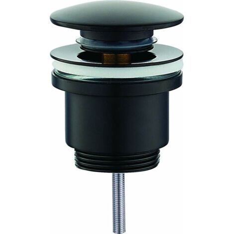 Piralla Rubinetterie Matte Black Click-Clack Round Waste - RWBashbasin waste