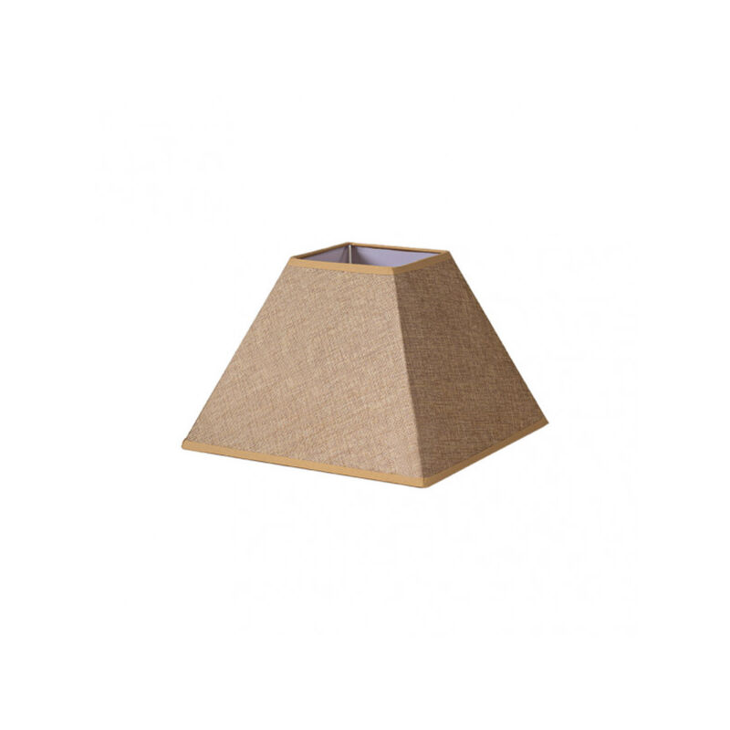 Fabrilamp Abat-jour pyramide E27 brun 35x15x25 cm Saco-jute