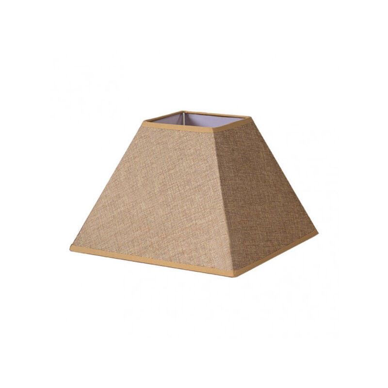 Senko - Abat-jour pyramide divos e27 marron 45dx20dx32h saco-yute