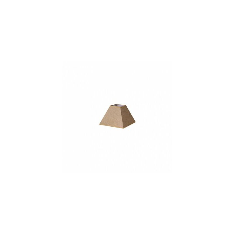 Image of Fabrilamp - Piramide Divos Paralume E27 Marrone 17dx8dx13h Saco-juta
