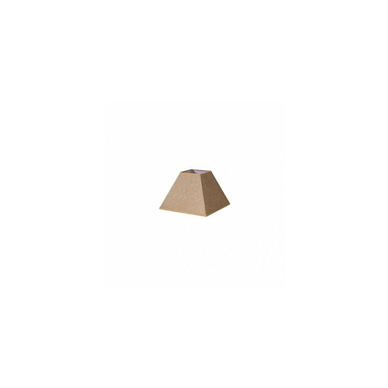 Image of Fabrilamp - Piramide Divos Paralume E27 Marrone 20dx10dx15h Saco-juta